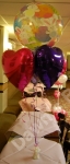 4 Balloon Bouquet with Deco Bubble Top 