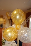 close up of a clouds of nine balloon decoration