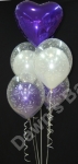 5 Balloon Double Bubble Bouquet with Foil Top - prices starting from �12.75