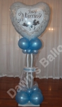 Just Married Pillar with Organza - prices starting from �35.00